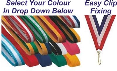 A Full Range of Ribbons in a Choice of 25 Coloured Designs